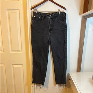 Women's Madewell Curvy Perfect Vintage Black Jeans (size 31)